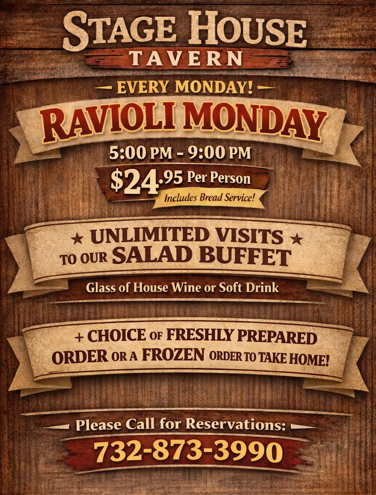 Ravioli Monday -- All you can eat PLUS! in Somerset